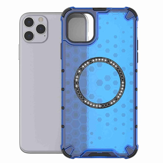 Dteck Magnetic Transparent Case for iPhone 13 Pro Max, Compatible with MagSafe Wireless Charging Slim Anti-Scratch Shockproof Soft TPU Rubber Cover Case, Blue
