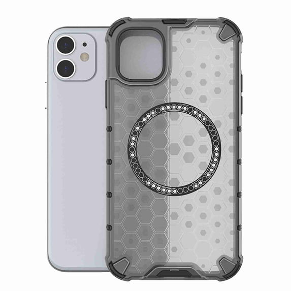Dteck Magnetic Transparent Case for iPhone 14 Pro, Compatible with MagSafe Wireless Charging Slim Anti-Scratch Shockproof Soft TPU Rubber Cover Case, Black