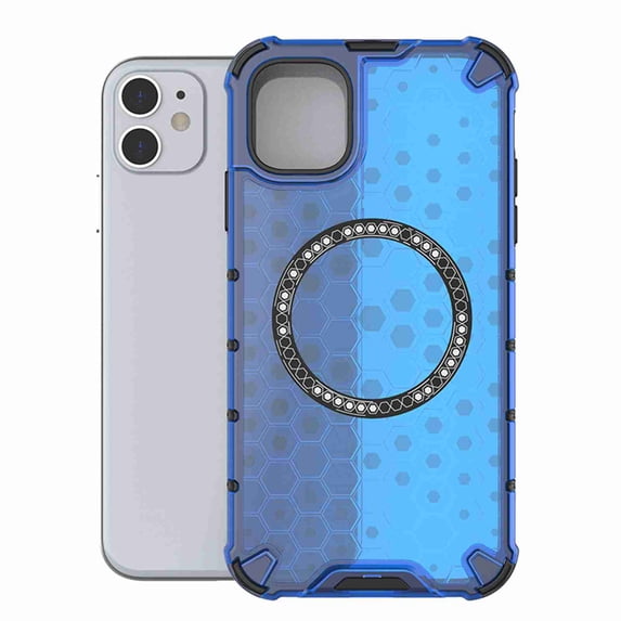 Dteck Magnetic Transparent Case for iPhone 14 Pro, Compatible with MagSafe Wireless Charging Slim Anti-Scratch Shockproof Soft TPU Rubber Cover Case, Blue