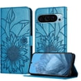 thumbnail image 1 of Dteck Magnetic Wallet Case for Google Pixel 9 Pro XL,Flower Pattern Leather Case Built-in Card Slots Shockproof Kickstand Cover for Google Pixel 9 Pro XL,Blue, 1 of 6