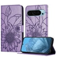 thumbnail image 1 of Dteck Magnetic Wallet Case for Google Pixel 9 Pro XL,Flower Pattern Leather Case Built-in Card Slots Shockproof Kickstand Cover for Google Pixel 9 Pro XL,Purple, 1 of 6
