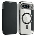 thumbnail image 1 of Dteck Magnetic Wallet Case for Google Pixel 9/9 Pro,Shockproof Leather Card Slots Case Plating TPU Compatible with Mag Safe Back Cover,Black, 1 of 7