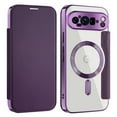 thumbnail image 1 of Dteck Magnetic Wallet Case for Google Pixel 9 Pro XL,Shockproof Leather Card Slots Case Plating TPU Compatible with Mag Safe Back Cover,Purple, 1 of 7