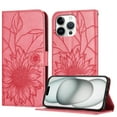 thumbnail image 1 of Dteck Magnetic Wallet Case for iPhone 16 Pro Max,Flower Pattern Leather Case Built-in Card Slots Shockproof Kickstand Cover for iPhone 16 Pro Max,Rose, 1 of 6