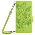 thumbnail image 1 of Dteck Magnetic Wallet Crossbody Case for Samsung Galaxy S25 Ultra,Flower Pattern Leather RFID Blocking Card Slots Cash Pocket Case Shockproof Kickstand Cover with Shoulder Strap/Wrist Strap,Green, 1 of 7