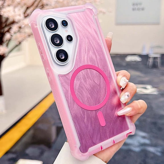 Dteck Magnetic for Samsung Galaxy S26 Ultra Case, Compatible with MagSafe, Shockproof Rugged Protective Cover,Rose