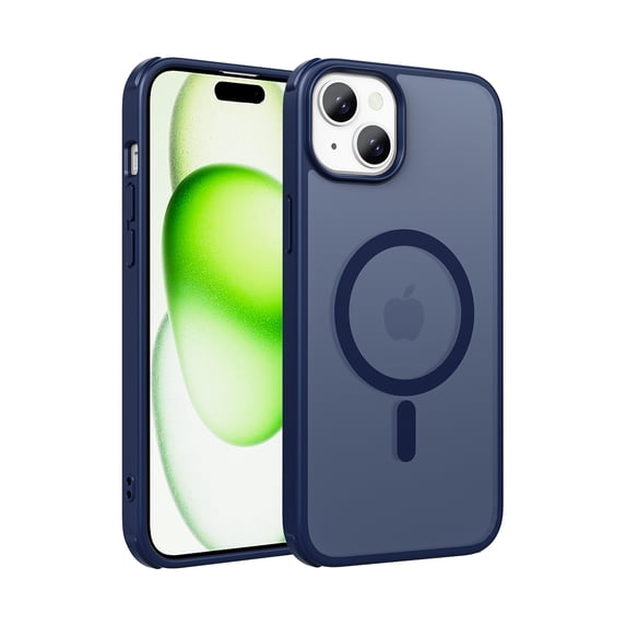 Dteck Magnetic for iPhone 13 Compatible with MagSafe, Translucent Matte Phone Case for iPhone 13 Slim Fit Shockproof Women Men Protective Cover,Blue