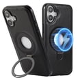 thumbnail image 1 of Dteck Magnetic for iPhone 16 Plus Leather Case with Invisible Stand, Compatible with MagSafe, Slim Kickstand Phone Cover for iPhone 16 Plus,Black, 1 of 8