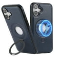 thumbnail image 1 of Dteck Magnetic for iPhone 16 Plus Leather Case with Invisible Stand, Compatible with MagSafe, Slim Kickstand Phone Cover for iPhone 16 Plus,Blue, 1 of 8