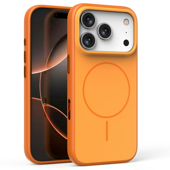 Dteck Magnetic for iPhone 17 Pro Max Case, Compatible with MagSafe, Shockproof Drop Protection Phone Case for iPhone 17 Pro Max 6.9 Inch,Orange