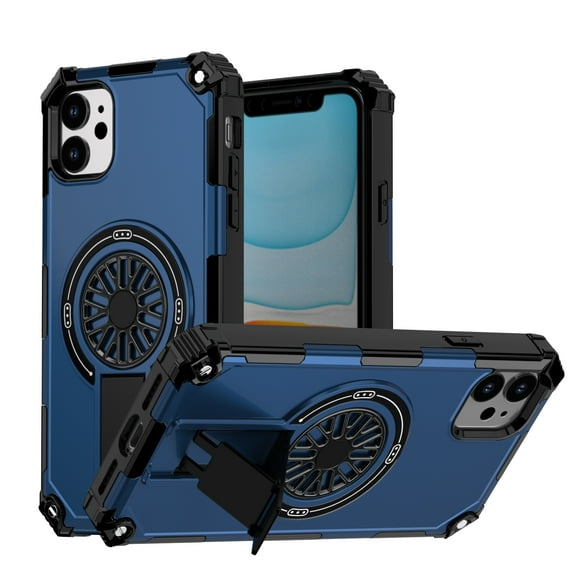 Dteck Magnetic for iPhone 11 Case, Compatible with MagSafe, Military Grade Dropproof with Invisible Stand Dual Layer Shockproof Phone Cover for iPhone 11,Blue