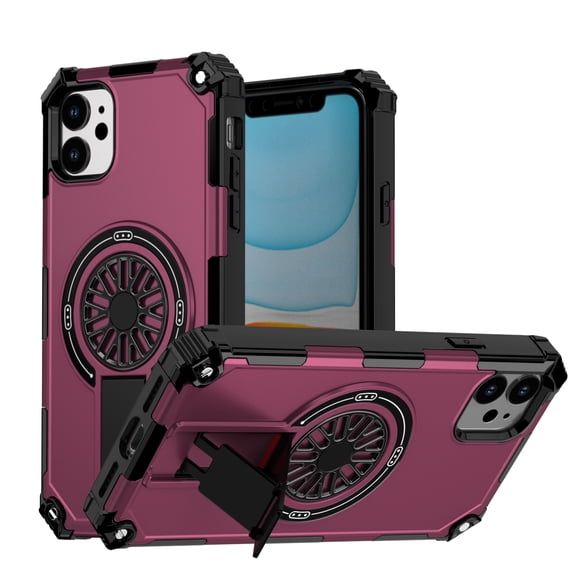 Dteck Magnetic for iPhone 11 Case, Compatible with MagSafe, Military Grade Dropproof with Invisible Stand Dual Layer Shockproof Phone Cover for iPhone 11,Purple