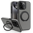 thumbnail image 1 of Dteck Magnetic for iPhone 11 Pro Max Leather Case,360° Adjustable Ring Stand Case Compatible with Magsafe Shockproof Protective Slim Phone Cover for Men Women,Gray, 1 of 9