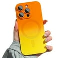 thumbnail image 1 of Dteck Magnetic iPhone 12 Pro Max Case Compatible with MagSafe, Cute Gradient Bi-Color Case for Women Men, Soft TPU Shockproof Slim Cover with Camera Lens Protector for iPhone 12 Pro Max,Orange Yellow, 1 of 6