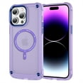 thumbnail image 1 of Dteck Magnetic for iPhone 12 Pro Max Case, Military Grade Drop Protection, Compatible with MagSafe, Slim Protective Translucent Matte Phone Case for iPhone 12 Pro Max,Purple, 1 of 7