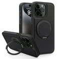 thumbnail image 1 of Dteck Magnetic for iPhone 13 Pro Max Leather Case,360° Adjustable Ring Stand Case Compatible with Magsafe Shockproof Protective Slim Phone Cover for Men Women,Black, 1 of 9