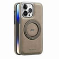 thumbnail image 1 of Dteck Magnetic for iPhone 13 Pro Max PU Leather Case, Invisible Ring Stand Compatible with Magsafe Accessory Slim Kickstand Rugged Back Phone Cover, Gray, 1 of 7