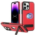 thumbnail image 1 of Dteck Magnetic for iPhone 14 Pro Leather Case, Built-in Invisible Stand, Compatible with MagSafe, Protective Slim Kickstand Anti-Slip Phone Cover for iPhone 14 Pro,Red, 1 of 8