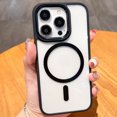 thumbnail image 1 of Dteck Magnetic for iPhone 15 Plus Case, Compatible with MagSafe, Shockproof Military-Grade Protection Slim Non-Slip Clear Phone Case for iPhone 15 Plus,Black, 1 of 5