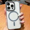 thumbnail image 1 of Dteck Magnetic for iPhone 15 Plus Case, Compatible with MagSafe, Shockproof Military-Grade Protection Slim Non-Slip Clear Phone Case for iPhone 15 Plus,Gray, 1 of 5