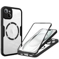 thumbnail image 1 of Dteck Magnetic for iPhone 15 Plus, Dustproof Design Compatible with MagSafe, Built-in Screen Protector Camera Protection Double Sides Full Body Protective Clear Cover for iPhone 15 Plus,Black, 1 of 6