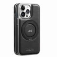 thumbnail image 1 of Dteck Magnetic for iPhone 15 Plus PU Leather Case, Invisible Ring Stand Compatible with Magsafe Accessory Slim Kickstand Rugged Back Phone Cover, Black, 1 of 7