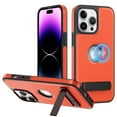 thumbnail image 1 of Dteck Magnetic for iPhone 15 Pro Leather Case, Built-in Invisible Stand, Compatible with MagSafe, Protective Slim Kickstand Anti-Slip Phone Cover for iPhone 15 Pro,Orange, 1 of 8