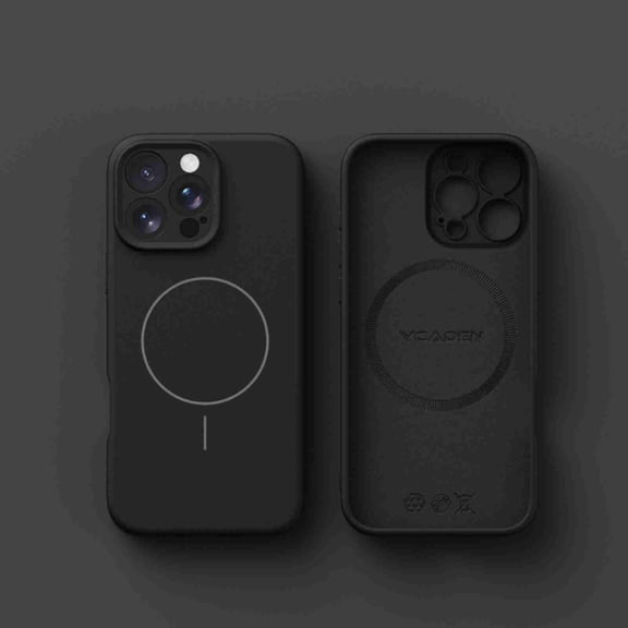 Dteck Magnetic for iPhone 16 Case, Compatible with MagSafe Accessory, Silicone Camera Control Button Protection Anti-Scratch Soft Microfiber Lining Wireless Charging Support Cover, Black