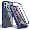 thumbnail image 1 of Dteck Magnetic for iPhone 16 Pro Max Case Compatible with MagSafe, Built-in Screen Protector Camera Protection Double Sides Full Body Protective Clear Cover for iPhone 16 Pro Max,Blue, 1 of 9