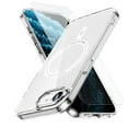 thumbnail image 1 of Dteck Magnetic for iPhone 16e Case with Screen Protector Electroplated TPU Frame Compatible with MagSafe Hard PC Clear Back Shockproof Phone Case for iPhone 16E,Clear, 1 of 7