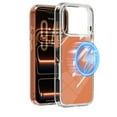 thumbnail image 1 of Dteck Magnetic for iPhone 17 Pro Case, Compatible with Mag Safe, Crystal Transparent Case Showcases Original Color Anti-Yellowing Shockproof Protection with Raised Camera Bezel,Orange, 1 of 7
