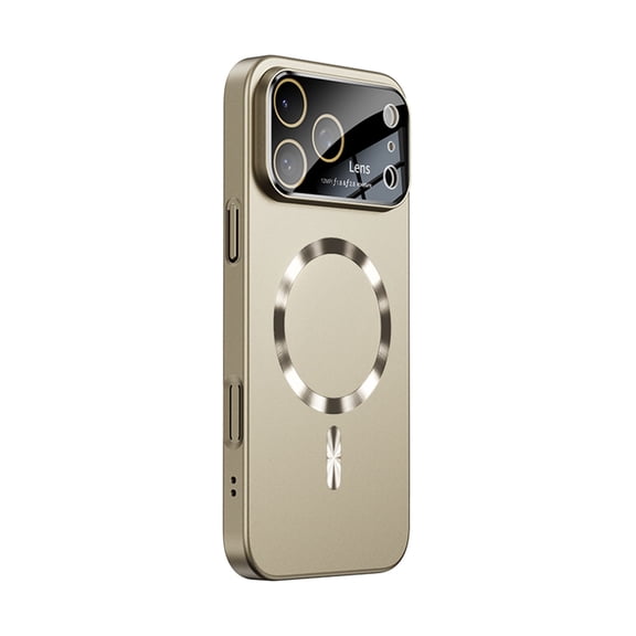 Dteck Magnetic for iPhone 17 Pro Case with Full Camera Lens Cover, Compatible with Magsafe Matte Slim Shockproof Protective Phone Cover 6.3 Inch,Titanium
