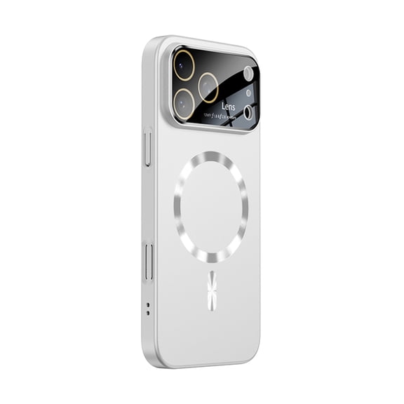 Dteck Magnetic for iPhone 17 Pro Case with Full Camera Lens Cover, Compatible with Magsafe Matte Slim Shockproof Protective Phone Cover 6.3 Inch,White