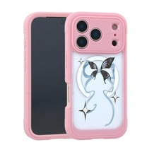 Dteck Magnetic for iPhone 17 Pro Max Case with Built-in Screen Protector, Compatible with MagSafe, Cute Trendy Design Military Drop Proof Bumper Cover 6.9 Inch,Big Bowknot - Pink