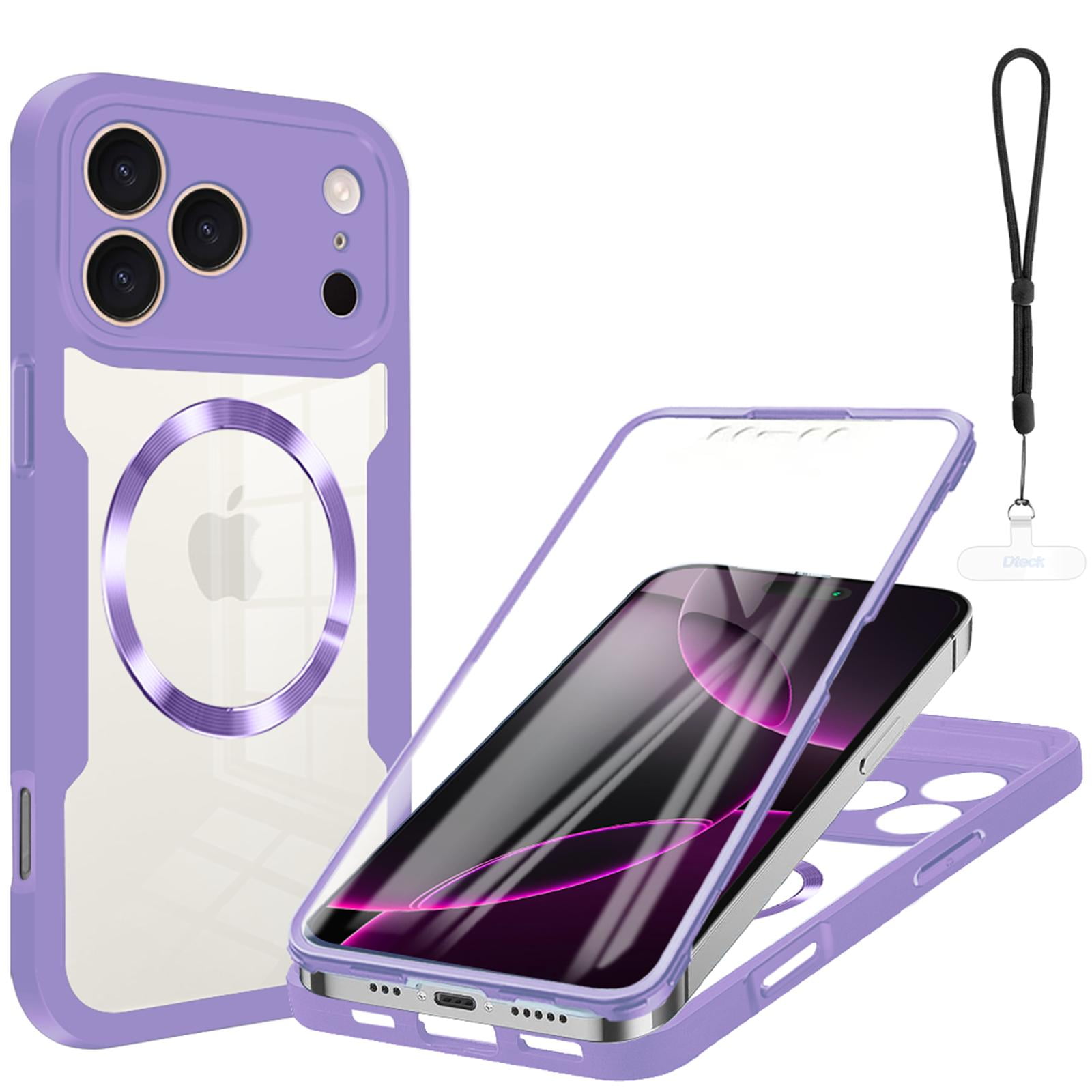Dteck Magnetic for iPhone 17 Pro Max Case with Built-in Screen Protector, Compatible with MagSafe, Full Body Drop Proof 17 Pro Max Cover Bumper 6.9 ... Dteck Magnetic for iPhone 17 Pro Max Case with Built-in Screen Protector, Compatible with MagSafe, Full Body Drop Proof 17 Pro Max Cover Bumper 6.9 ...