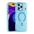 thumbnail image 1 of Dteck Magnetic for iPhone 17 Pro Max Case, Compatible with MagSafe Accessory Military Grade Drop Protection Slim Translucent Matte Shockproof with Anti-Fingerprint Phone Case, Blue, 1 of 10