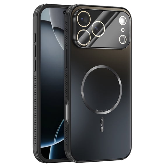 Dteck Magnetic for iPhone 17 Pro Max Case with Full Camera Protection, Compatible with MagSafe, Shockproof Matte Finish Slim Phone Cover for iPhone 17 Pro Max,Black