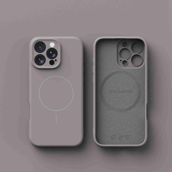 Dteck Magnetic for iPhone XR Case, Compatible with MagSafe Accessory, Silicone Camera Control Button Protection Anti-Scratch Soft Microfiber Lining Wireless Charging Support Cover, Lightgray