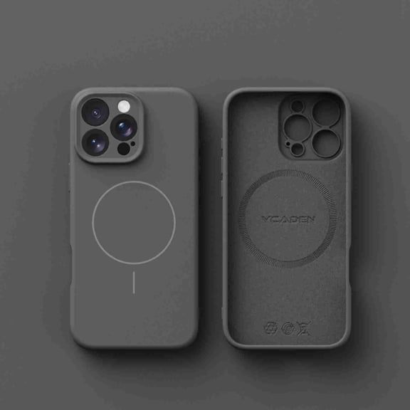Dteck Magnetic for iPhone XS/X Case, Compatible with MagSafe Accessory, Silicone Camera Control Button Protection Anti-Scratch Soft Microfiber Lining Wireless Charging Support Cover, Gray