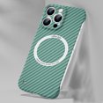 thumbnail image 1 of Dteck Magsafe Case for Apple iPhone 12 Pro Max,Ultra Thin Frameless Carbon Fiber PC Shock Absorption Bumper Case Cover Compatible with Magsafe Charging For iPhone 12 Pro Max,Green, 1 of 5
