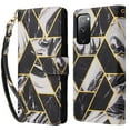 thumbnail image 1 of Dteck Marble Patterned Case for Samsung Galaxy S20 FE 6.5-inch,Magnetic Leather Card Holder Wallet Kickstand Galaxy S20 FE 5G Case Flip Shockproof Protective Cover with Strap,Black, 1 of 5