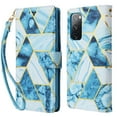 thumbnail image 1 of Dteck Marble Patterned Case for Samsung Galaxy S20 FE 6.5-inch,Magnetic Leather Card Holder Wallet Kickstand Galaxy S20 FE 5G Case Flip Shockproof Protective Cover with Strap,Blue, 1 of 5