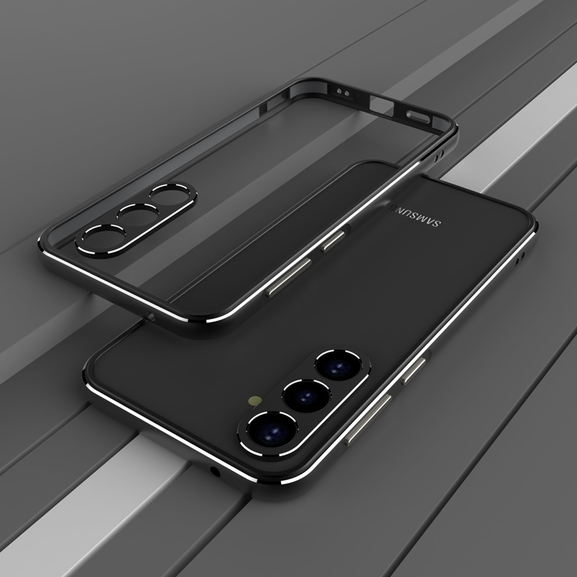Dteck Metal Bumper for Samsumg Galaxy S23 FE 5G, Ultra Slim Aluminum ...