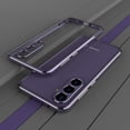 thumbnail image 1 of Dteck Metal Bumper for Samsumg Galaxy S23 FE 5G, Ultra Slim Aluminum Alloy Shockproof Bumper Frame with Lens Protector (No BACK COVER) for Galaxy S23 FE,Dark Purple, 1 of 2