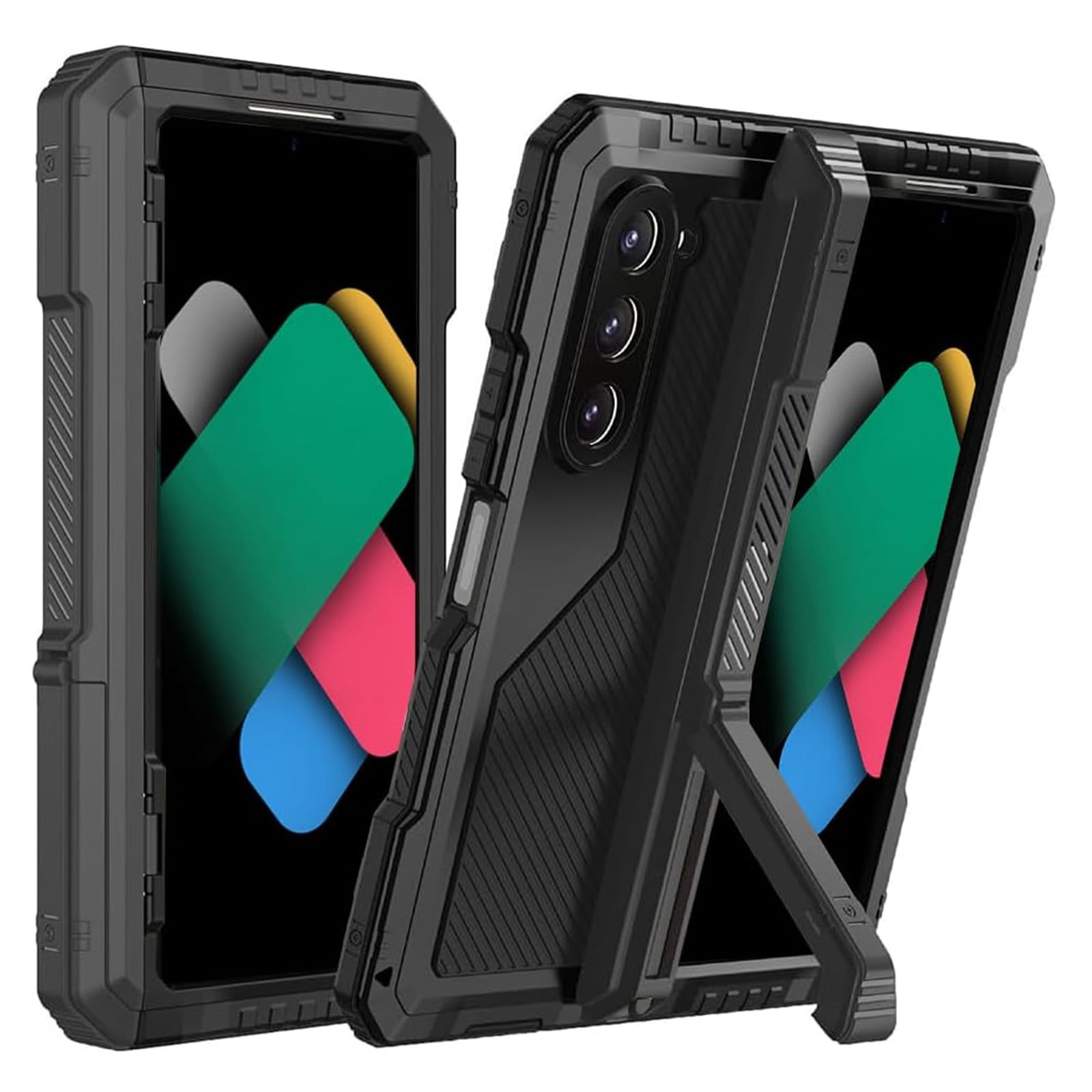 Dteck Metal Case for Samsung Galaxy Z Fold 6 Case with Kickstand