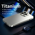 thumbnail image 1 of Dteck Metal Case for iPhone 16 Pro,Luxury Alloy Frame Slim Back Case Shockproof Magnetic Lock Cover for iPhone 16 Pro,Titanium, 1 of 8