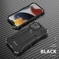 thumbnail image 1 of Dteck Metal Case for iPhone 13 Pro Max, Anti-Fall Shockproof Military Grade Armor Bumper Heavy Duty Aluminum Alloy Protective Tough Bumper Frame Cover, Black, 1 of 8