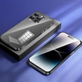 thumbnail image 1 of Dteck Metal Case for iPhone 13 Pro Max, Military-Grade Drop Protection Anti-Fingerprint Anti-Scratch Glossy Stainless Steel Metal Case for Apple iPhone 13 Pro Max, Black, 1 of 6