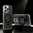 thumbnail image 1 of Dteck Metal Case for iPhone 16,Shockproof Stainless Steel Bumper Carbon fiber Back Cover Compatible with Mag Safe Case Ring Holder Stand Cover for iPhone 16,Titanium, 1 of 9
