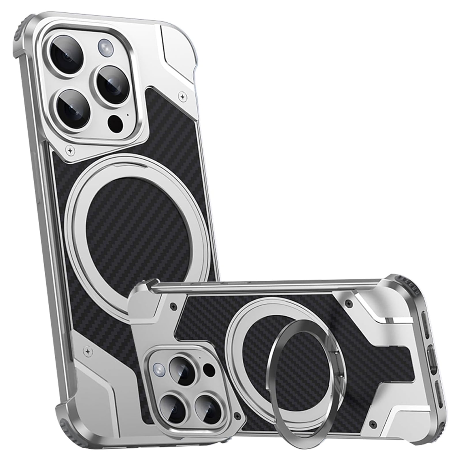 Dteck Metal Frameless Case for iPhone 16 Pro Max,Shockproof Aluminum ...